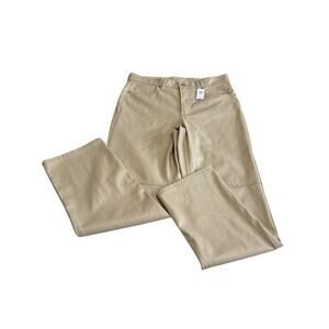 GAP NWT Cheeky  Straight High Rise Tan Faux Leather Pants Size 31R